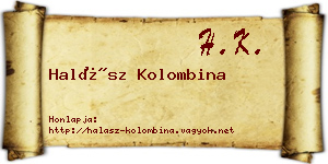 Halász Kolombina névjegykártya